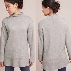 Anthropologie Sweater | Extra Small | Moth | Saskia | Mock Neck | Grey | Long